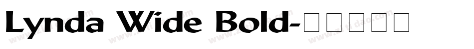 Lynda Wide Bold字体转换